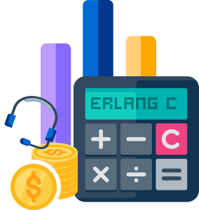 Erlang calculator for contact centers